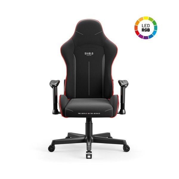 Sedia da gioco nera X-Starter LED - Diablo Chairs-image-3