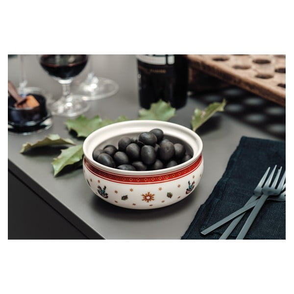 Zuccheriera in porcellana rossa e bianca con motivo natalizio Villeroy & Boch - Villeroy&Boch-image-1