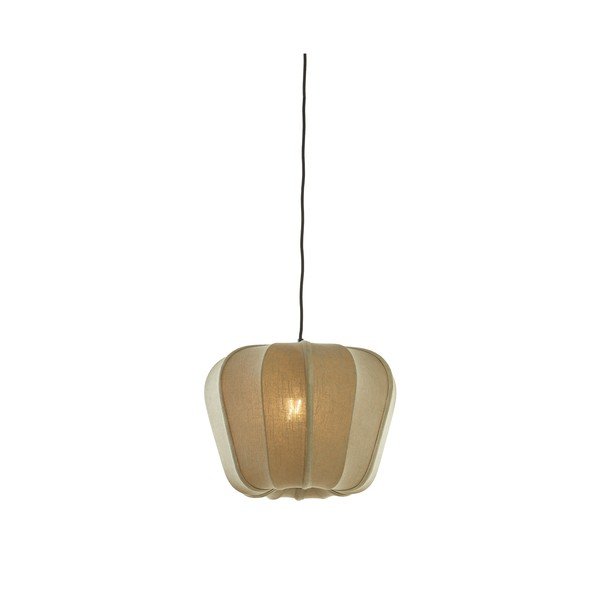 Lampadario verde con paralume in tessuto Zubedo – Light & Living-image-1