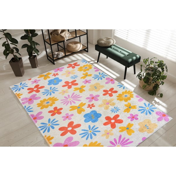 Tappeto per bambini lavabile 60x100 cm Joyfull Garden – Vitaus-image-1