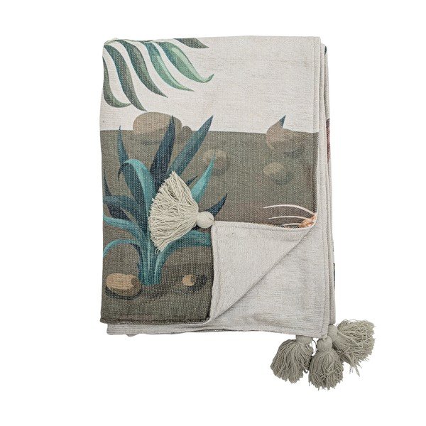 Coperta verde 130x155 cm Peacock – Bloomingville