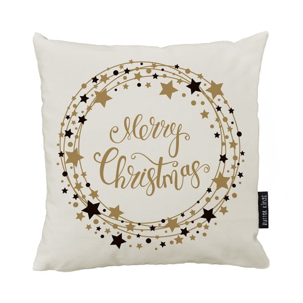 Cuscino natalizio con fodera in cotone, 45 x 45 cm Stars Wreath - Butter Kings