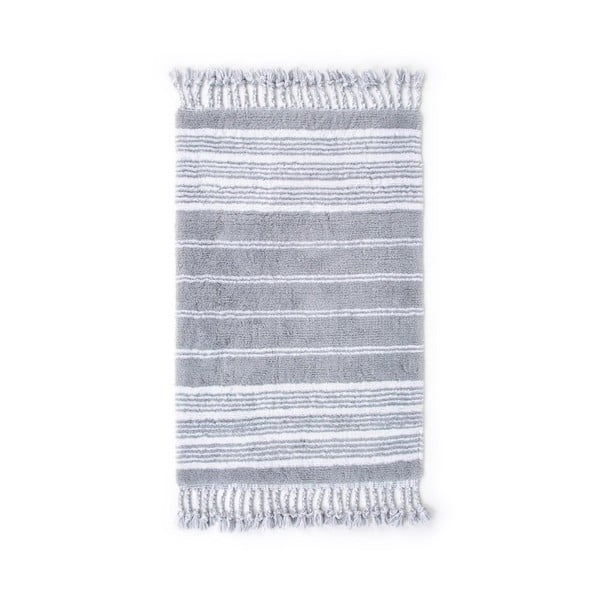 Tappeto da bagno in cotone grigio, 60 x 90 cm Martil - Foutastic