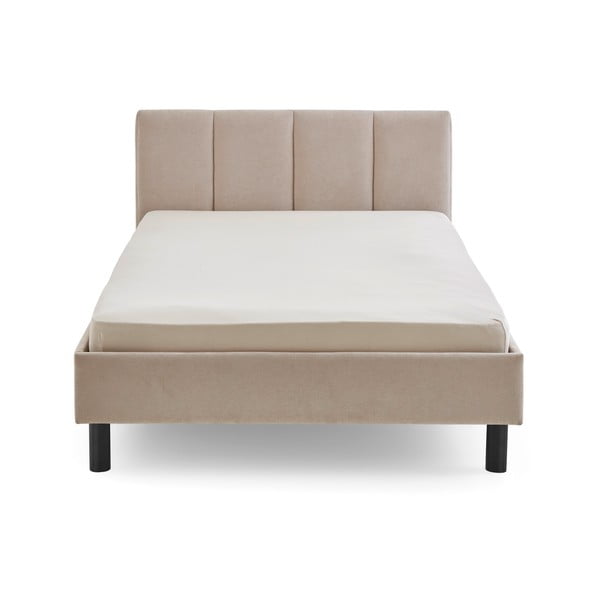 Letto matrimoniale imbottito beige rete non inclusa 140x200 cm Joker – Meise Möbel-image-3