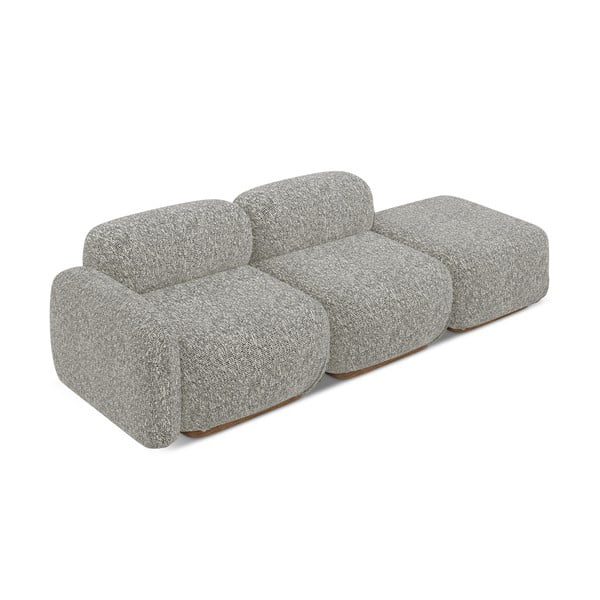 Chaise lounge componibile grigia (con penisola a sinistra) Ailani – Makamii-image-3