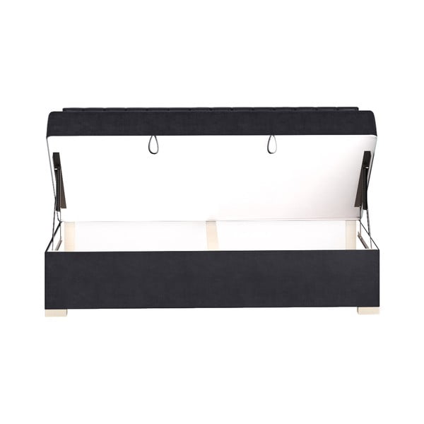 Letto da bambini blu scuro con contenitore con materasso incluso 90x200 cm Chill – Ghado-image-4