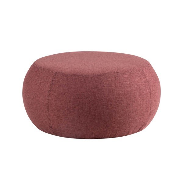 Pouf rosso borgogna , ø 75 cm Alan - sømcasa