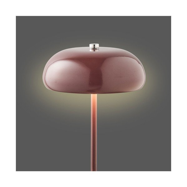 Lampada da tavolo burgundy in metallo (altezza totale 23 cm) Margate – House Nordic-image-4