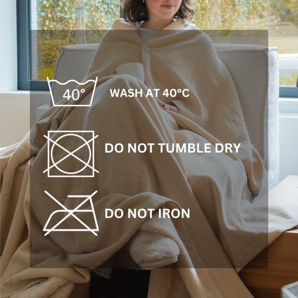 Coperta avorio in micropile 150x200 cm Tomo – Tiseco Home Studio-image-3