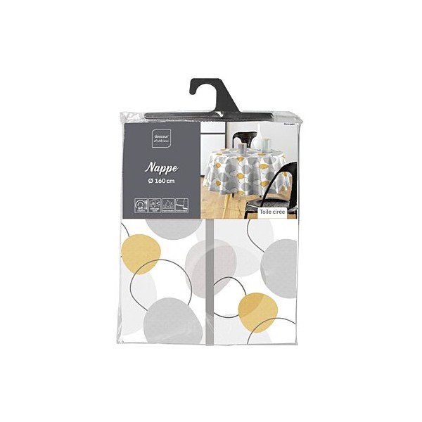 Tovaglia lavabile ø 160 cm Disco - douceur d'intérieur-image-1