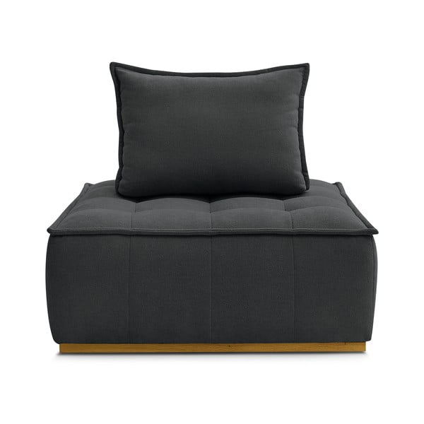 Poltrona grigio scuro con rivestimento in ciniglia Elisa – Bobochic Paris-image-3