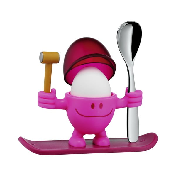 Cromargan® Mc Egg portauovo rosso e rosa con cucchiaio McEgg - WMF-image-2