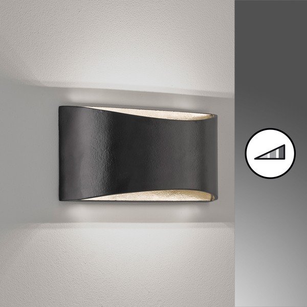 Lampada a LED nera da parete dimmerabile Arles - Fischer & Honsel-image-4
