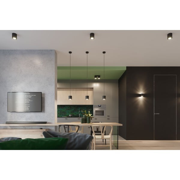 Apparecchio da soffitto nero Roda - Sollux-image-1