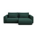 Divano angolare verde allungabile/con contenitore (con penisola a destra/con chaise lounge) Kapua – Makamii