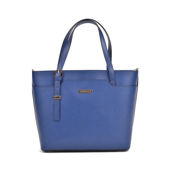 Modrá kožená kabelka Mangotti Bags Francesca