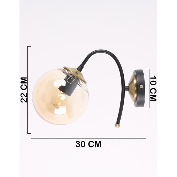 Lampada da parete in giallo ocra/nera ø 15 cm Yoyo – Squid Lighting-image-2