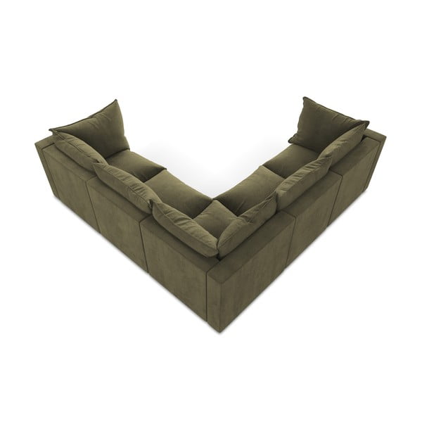Divano angolare color kaki Manao – Makamii-image-3