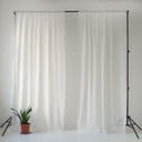 Tenda leggera in lino bianco con tunnel Daytime, 275 x 130 cm White - Linen Tales