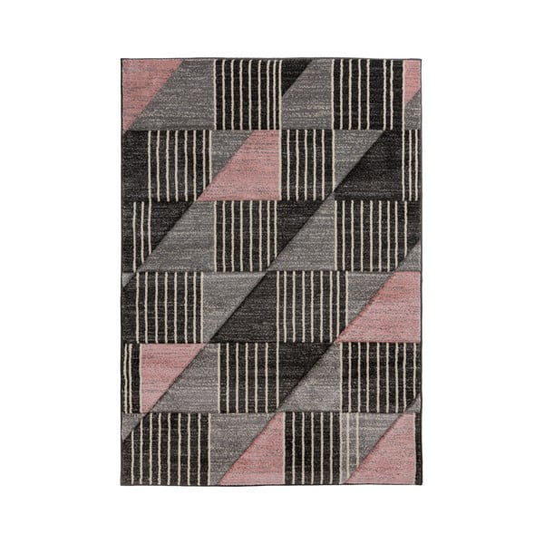 Tappeto Velocity grigio e rosa, 120 x 170 cm - Flair Rugs