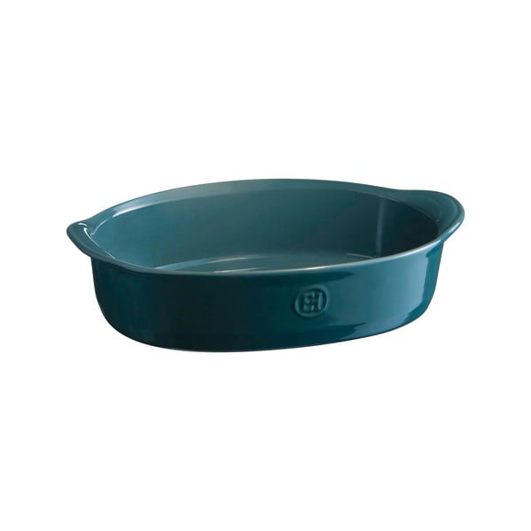 Piastra ovale blu papavero , 1,3 l - Emile Henry