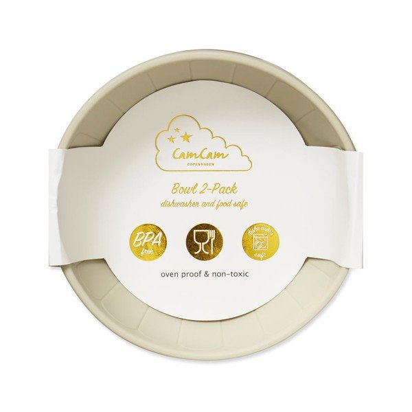 Ciotole per bambini in set beige in silicone 2 pz ø 13,5 cm Earth – Cam Cam Copenhagen-image-4