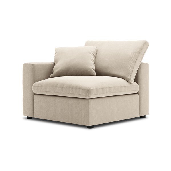 Parte angolare beige del divano modulare in velluto a coste, angolo sinistro Galaxy - Windsor & Co Sofas-image-2