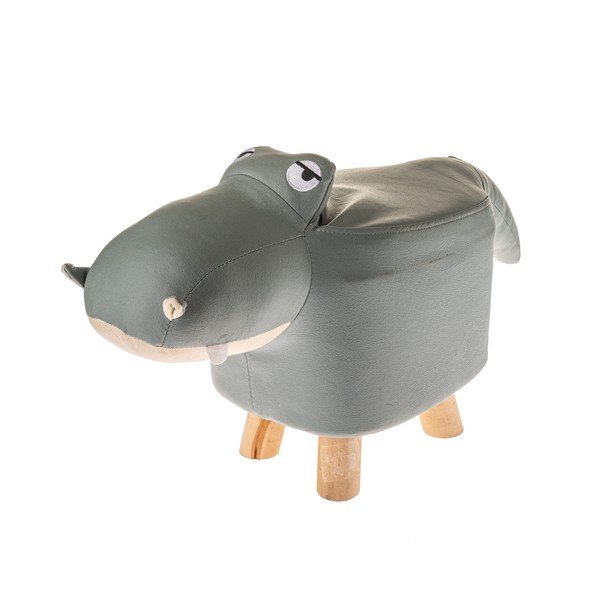Sgabello per bambini grigio Hippo – Dakls