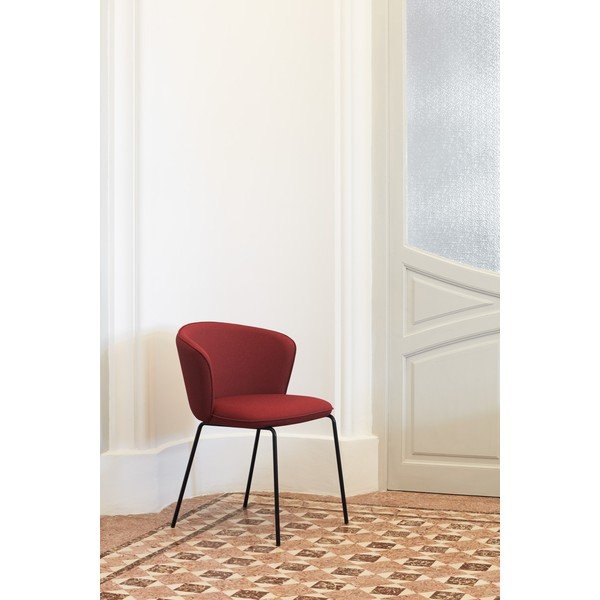 Set di sedie da pranzo rossa in imbottito 2 pz Add – Teulat-image-1