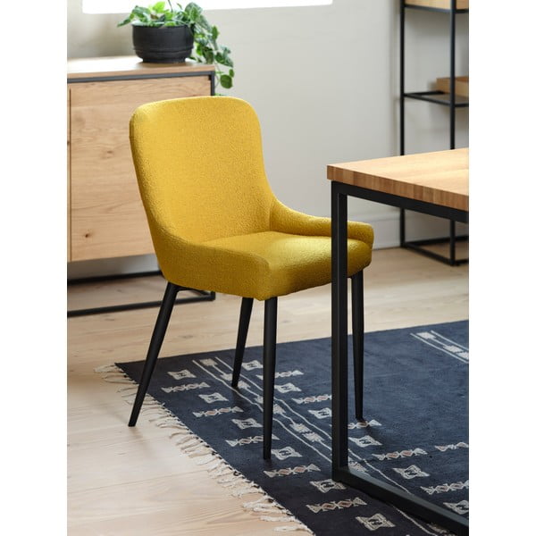 Sedia da pranzo gialla Ontario - Unique Furniture-image-1