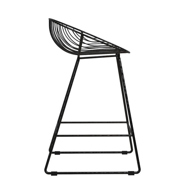 Sgabello da bar nero in metallo Ellis - CosmoLiving by Cosmopolitan-image-4