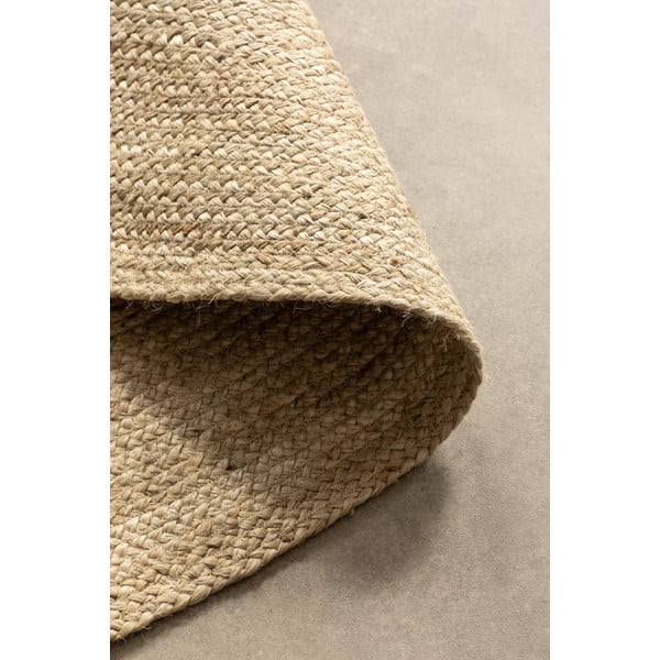 Tappeto rotondo avorio in iuta reversibile ø 200 cm Braided – Hanse Home-image-3