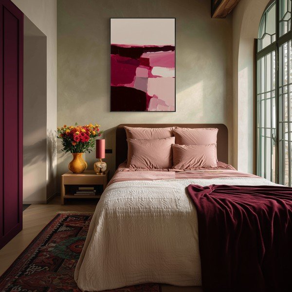 Dipinto stampato con cornice inclusa/dipinto su tela 70x100 cm Berry Blocks – Styler-image-2