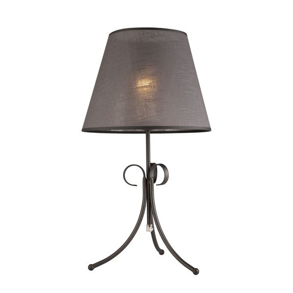 Lampada da tavolo grigia con paralume in tessuto, altezza 55 cm Lorenzo - LAMKUR