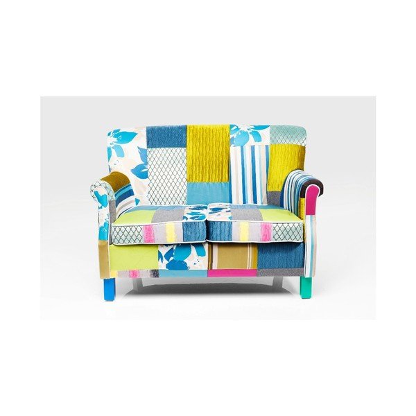 Divano a due posti a righe patchwork - Kare Design