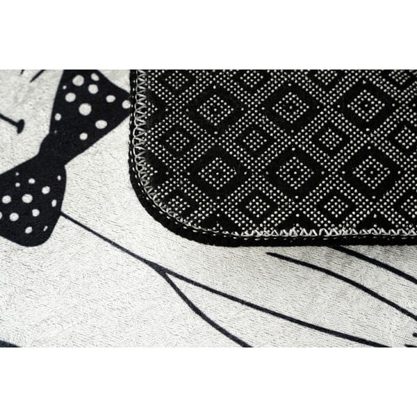 Tappetino da bagno bianco/nero 60x40 cm Little Cats - Foutastic-image-1