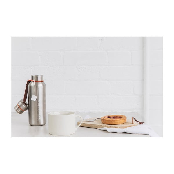 Bottiglia sottovuoto isolata Orange a 2 pareti in acciaio inox nero + Blum, 500 ml - Black + Blum-image-3