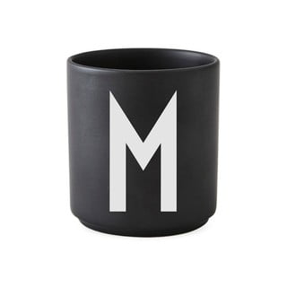 Tazza in porcellana nera Alphabet M, 250 ml A-Z - Design Letters