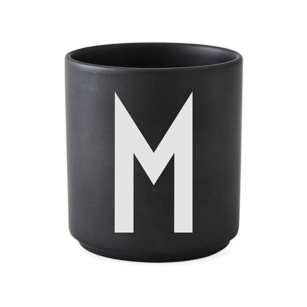 Tazza in porcellana nera Alphabet M, 250 ml A-Z - Design Letters