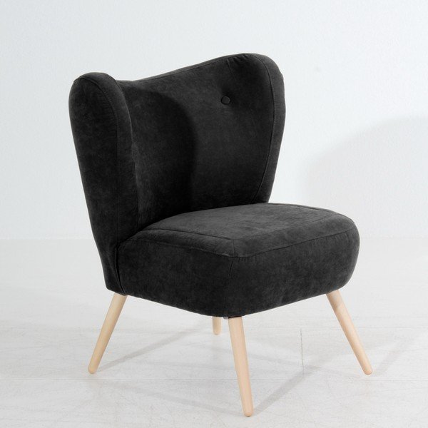 Poltrona nera Sari Velur - Max Winzer