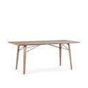 Tavolo da pranzo con piano effetto rovere 90x180 cm Lujan – MOME