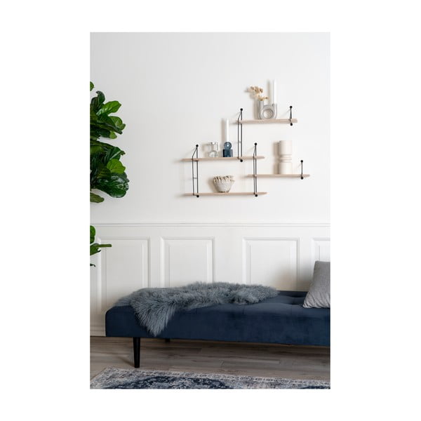 Scaffale in legno massiccio nero pavlovnia Harlem Hyde - House Nordic-image-1