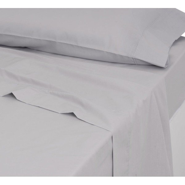 Lenzuolo grigio chiaro 160x270 cm - Casa Selección-image-1