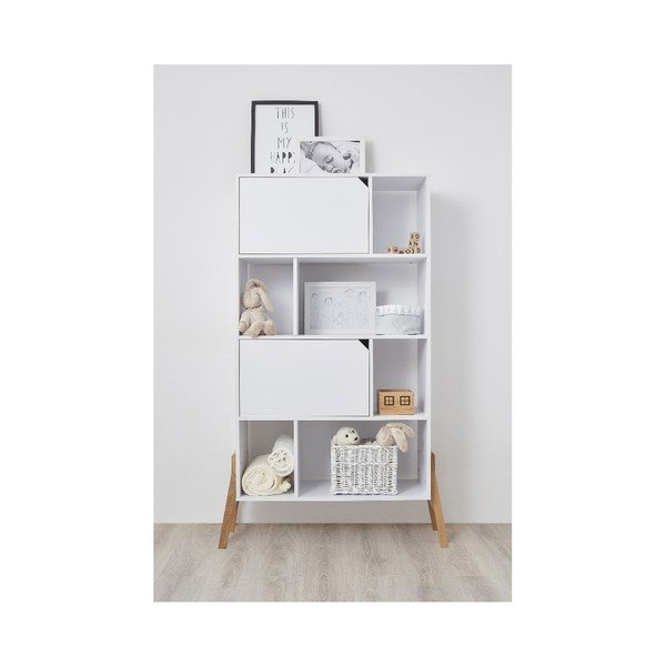 Libreria in legno di quercia bianca Lotta - BELLAMY-image-2