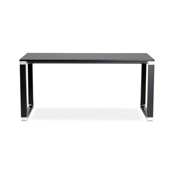 Scrivania nera con piano in legno Warner - Kokoon-image-3