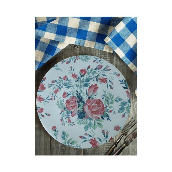 Piatto in ceramica blu Roses, ⌀ 26 cm - Unknown-image-1