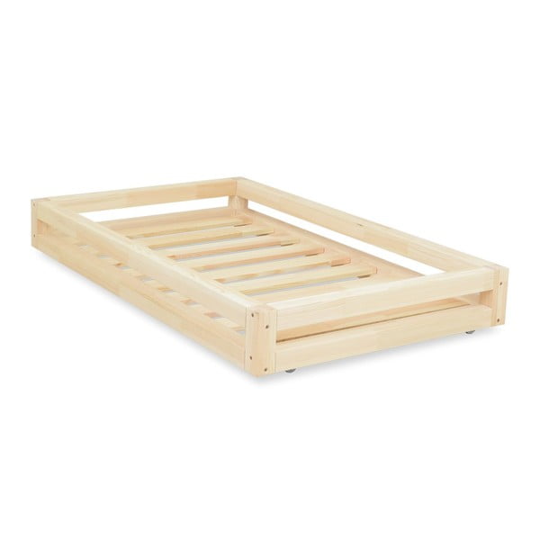 Set di cassetti laccati sotto il letto e 4 gambe allungate, per letto 90 x 180 cm - Benlemi-image-1