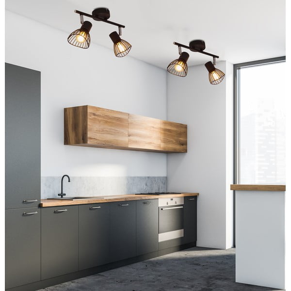 Lampada da soffitto nera con paralume in metallo 39x8 cm Fly - Candellux Lighting-image-1