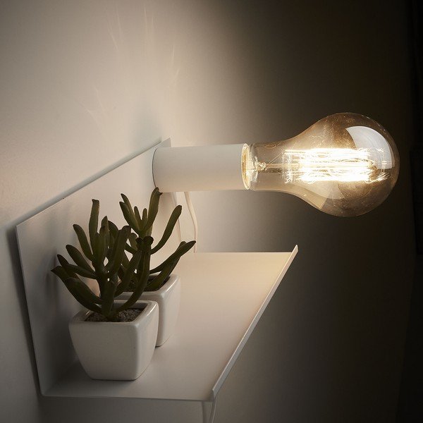 Lampada da parete bianca con mensola Hannah - Kave Home-image-2