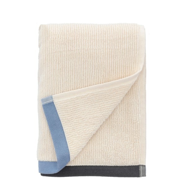 Asciugamano in cotone blu e beige 50x100 cm Contrast - Södahl